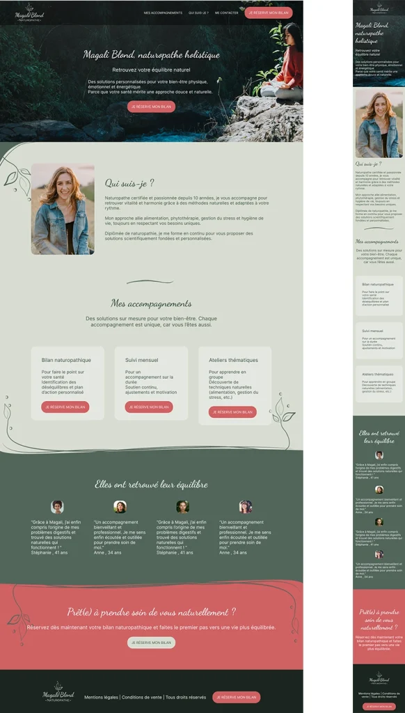 exemple site web design naturopathe