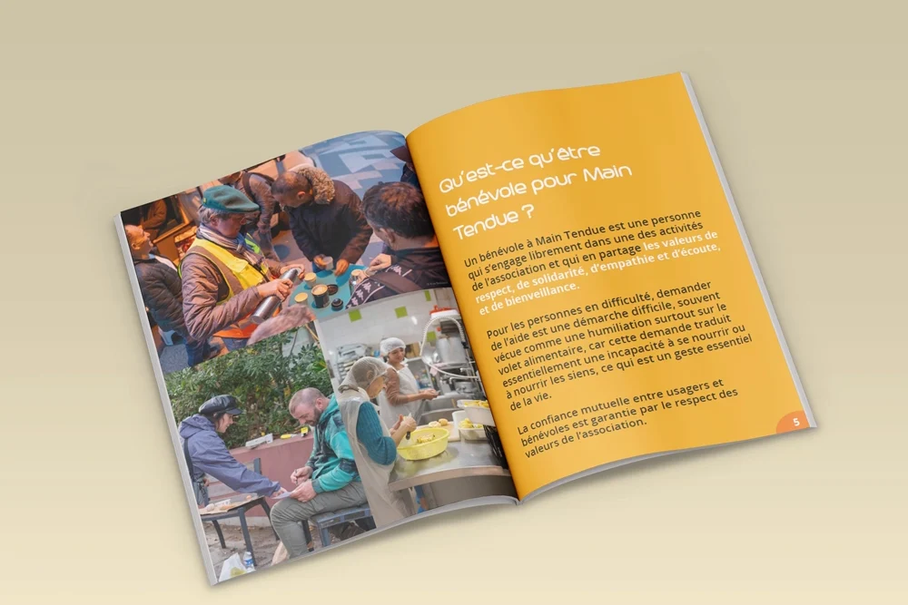 Mise en page graphiste d'un livret pour association